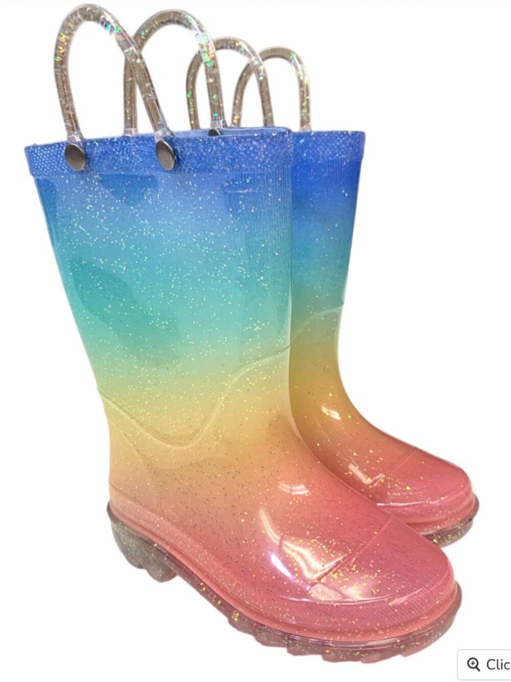 Glitter Rainbow Rain Boots!  Size 27  Make an Offer!